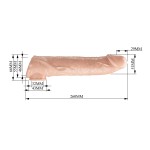 Телесный фаллоудлинитель с подхватом мошонки Silas - 26 см. Телесный фаллоудлинитель с подхватом мошонки Silas - 26 см.