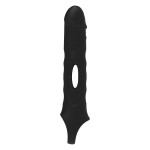 Черная насадка-удлинитель Vibrating Extender With Remote с вибрацией