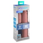 Телесная вибронасадка на член 3 Vibrating Mega X-tension with Remote - 22,9 см.