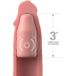 Телесная вибронасадка на член 3 Vibrating Mega X-tension with Remote - 22,9 см.
