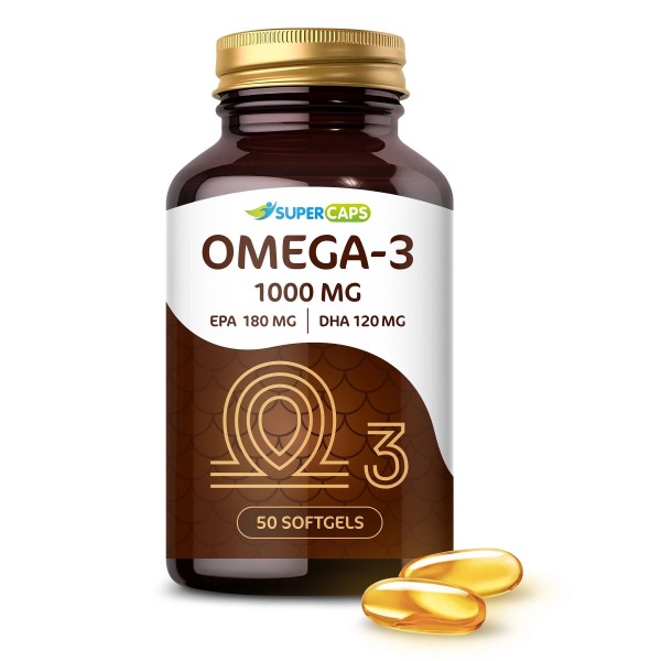 Пищевая добавка SuperCaps OMEGA-3 - 50 капсул (1000 мг)