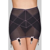 Полупрозрачный широкий пояс для чулок с бантиками Полупрозрачный широкий пояс для чулок с бантиками