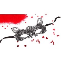 Черная ажурная текстильная маска Кэтти Черная ажурная текстильная маска Кэтти