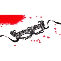 Черная ажурная текстильная маска Рокси Черная ажурная текстильная маска Рокси