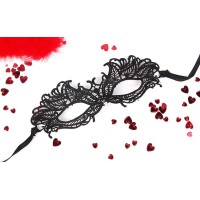 Черная ажурная текстильная маска Эмилия Черная ажурная текстильная маска Эмилия