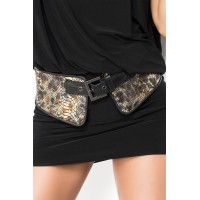 Широкий пояс со змеиным тиснением Широкий пояс со змеиным тиснением