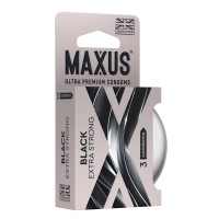 Черные утолщенные презервативы MAXUS Extra Strong с железным кейсом - 3 шт. Черные утолщенные презервативы MAXUS Extra Strong с железным кейсом - 3 шт.