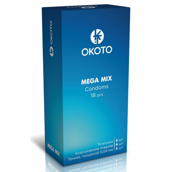 Презервативы OKOTO Mega Mix - 18 шт.