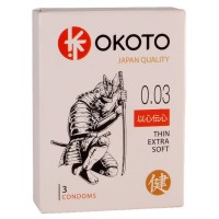 Тонкие презервативы OKOTO Thin Extra Soft - 3 шт. Тонкие презервативы OKOTO Thin Extra Soft - 3 шт.