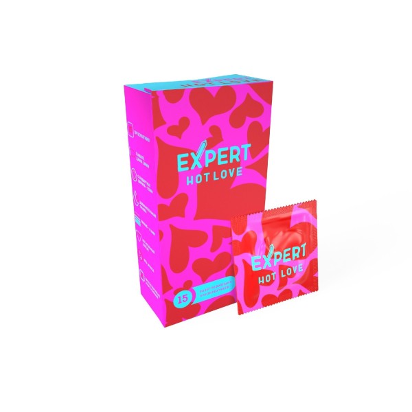 Презервативы с разогревающим эффектом Expert Hot Love - 15 шт.