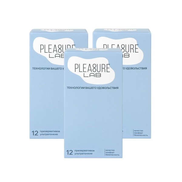 Набор из 3 упаковок ультратонких презервативов Pleasure Lab (по 12 шт.)