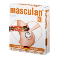 Презервативы Masculan Ultra 3 Long Pleasure с продлевающим эффектом - 3 шт. Презервативы Masculan Ultra 3 Long Pleasure с продлевающим эффектом - 3 шт.