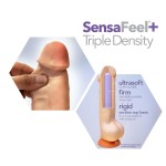 Телесный фаллоимитатор-реалистик 9 Inch Thick Posable Dildo With Balls - 22,8 см.