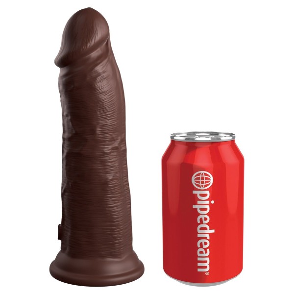 Коричневый фаллоимитатор 8 Silicone Dual Density Cock - 22,8 см.