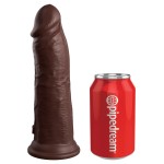 Коричневый фаллоимитатор 8 Silicone Dual Density Cock - 22,8 см.
