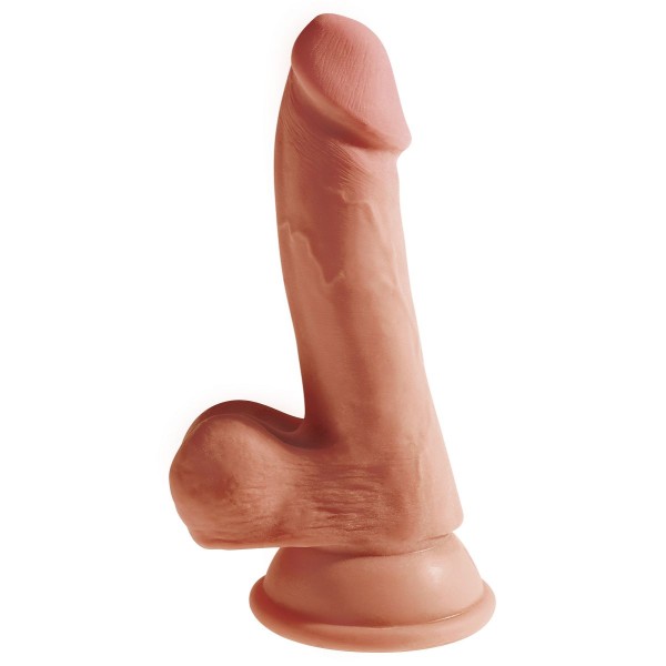 Кофейный фаллоимитатор на присоске 6,5 Triple Density Cock - 20,3 см.