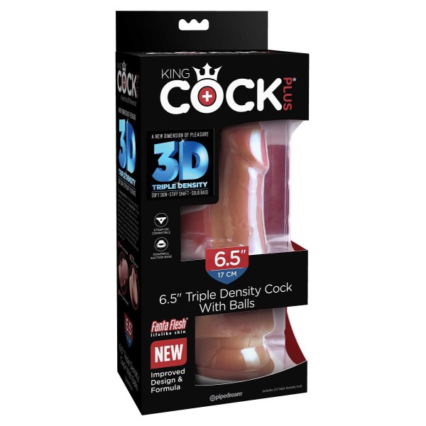 Кофейный фаллоимитатор на присоске 6,5 Triple Density Cock - 20,3 см.