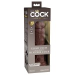 Коричневый фаллоимитатор 8 Silicone Dual Density Cock - 22,8 см.