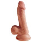Кофейный фаллоимитатор на присоске 6,5 Triple Density Cock - 20,3 см.