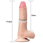 Телесный фаллоимитатор Sliding Skin Dual-Layered 7.0 - 17,5 см.