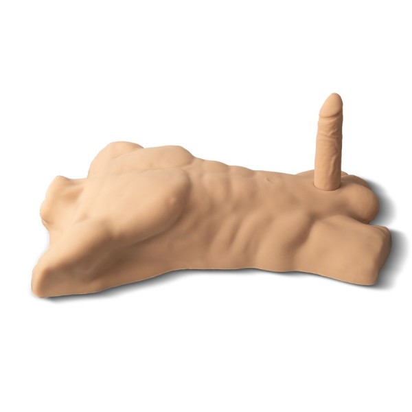 Телесный мужской торс с фаллоимитатором SILEXD Apollo L 7