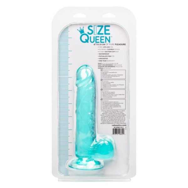 Голубой фаллоимитатор Size Queen 6 - 20,25 см.