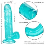 Голубой фаллоимитатор Size Queen 6 - 20,25 см.