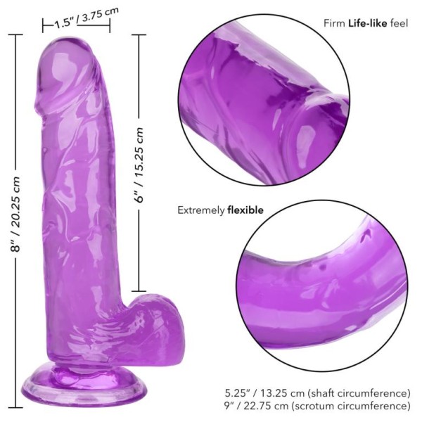 Фиолетовый фаллоимитатор Size Queen 6 - 20,25 см.