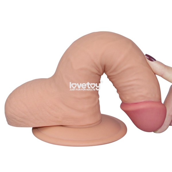 Телесный фаллоимитатор-реалистик 7.5 The Ultra Soft Dude - 18 см.