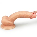 Телесный фаллоимитатор 8 The Ultra Soft Dude - 20 см.