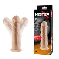Телесный фаллоимитатор на присоске с гибким хребтом Ken Телесный фаллоимитатор на присоске с гибким хребтом Ken