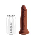 Коричневый фаллоимитатор на присоске 6 Triple Density Cock - 18,4 см.