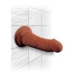 Коричневый фаллоимитатор на присоске 6 Triple Density Cock - 18,4 см.