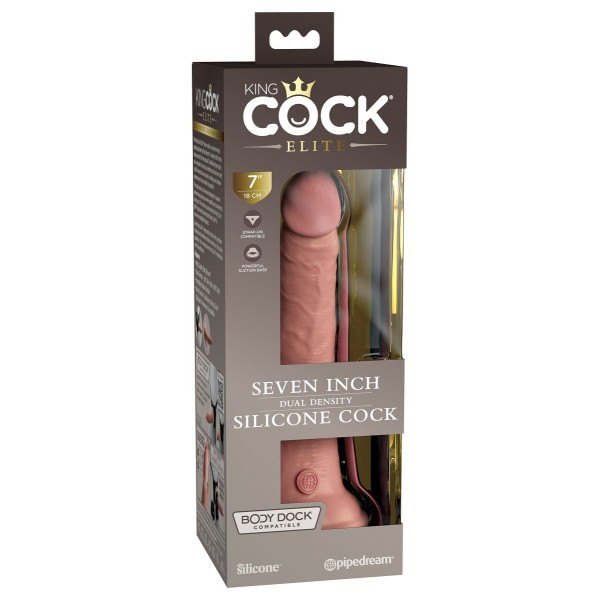 Телесный фаллоимитатор 7 Silicone Dual Density Cock - 21 см.