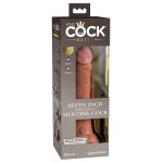 Кофейный фаллоимитатор 7 Silicone Dual Density Cock - 21 см.