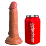 Фаллоимитатор цвета карамели 6 Vibrating Silicone Dual Density Cock - 17,8 см.