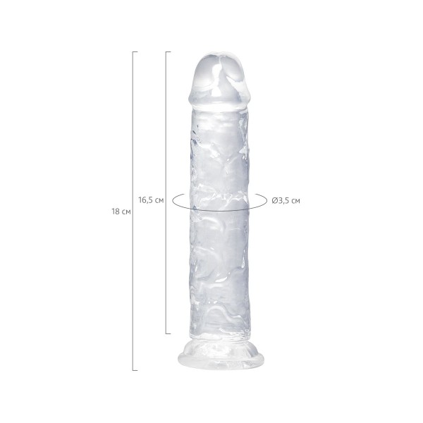 Прозрачный фаллоимитатор Chard - 18 см.