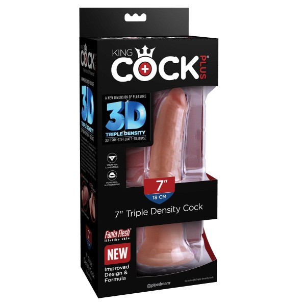 Кофейный фаллоимитатор на присоске 7 Triple Density Cock - 21 см.