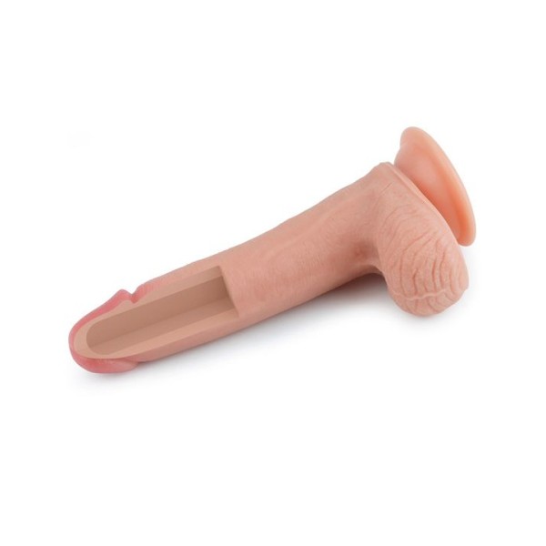 Телесный фаллоимитатор 8 Dual-Layered Silicone Nature Cock - 20,5 см.
