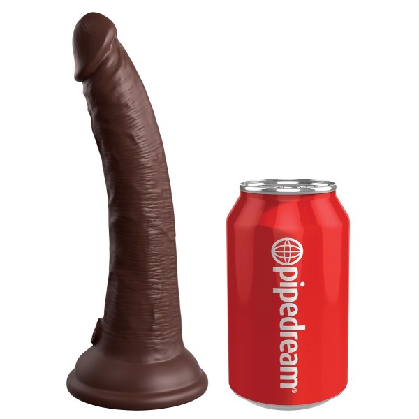 Коричневый фаллоимитатор 7 Silicone Dual Density Cock - 21 см.