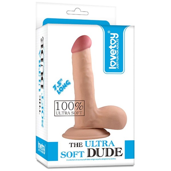 Телесный фаллоимитатор 7.5 The Ultra Soft Dude - 18 см.