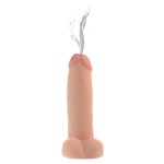 Телесный фаллоимитатор с имитацией эякуляции 8 Inch Squirting Dildo with Syringe - 20,3 см.
