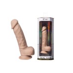 Телесный фаллоимитатор на присоске Real Skin Model 1 - 21 см.