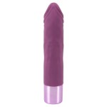 Фиолетовый вибратор-реалистик Realistic Vibe - 14,3 см.