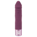 Фиолетовый вибратор-реалистик Realistic Vibe - 14,3 см.