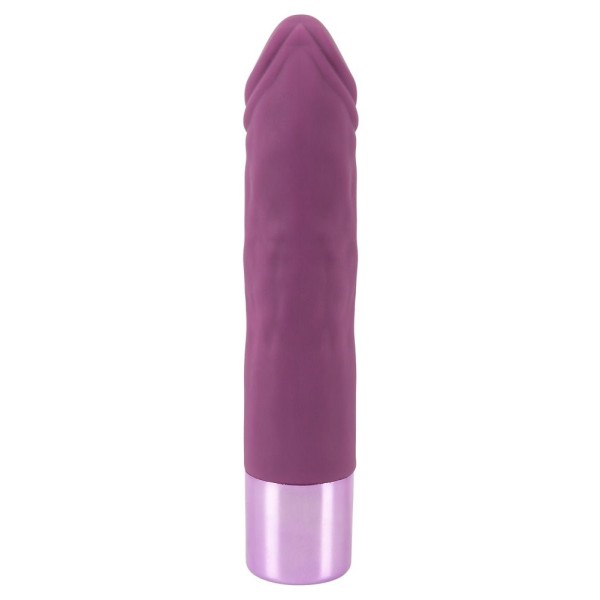 Фиолетовый вибратор-реалистик Realistic Vibe - 14,3 см.