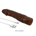 Коричневый реалистичный вибратор Jermaine - 19,5 см. Коричневый реалистичный вибратор Jermaine - 19,5 см.