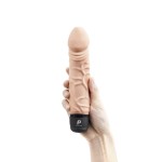 Телесный вибратор-реалистик 6.5 Girthy Realistic Vibrator - 19 см.