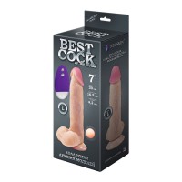 Телесный вибромассажёр-реалистик BEST COCK 7 - 20 см. Телесный вибромассажёр-реалистик BEST COCK 7 - 20 см.