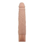 Телесный реалистичный вибратор Osric - 22,3 см.
